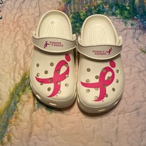 Breast cancer awareness crocs
